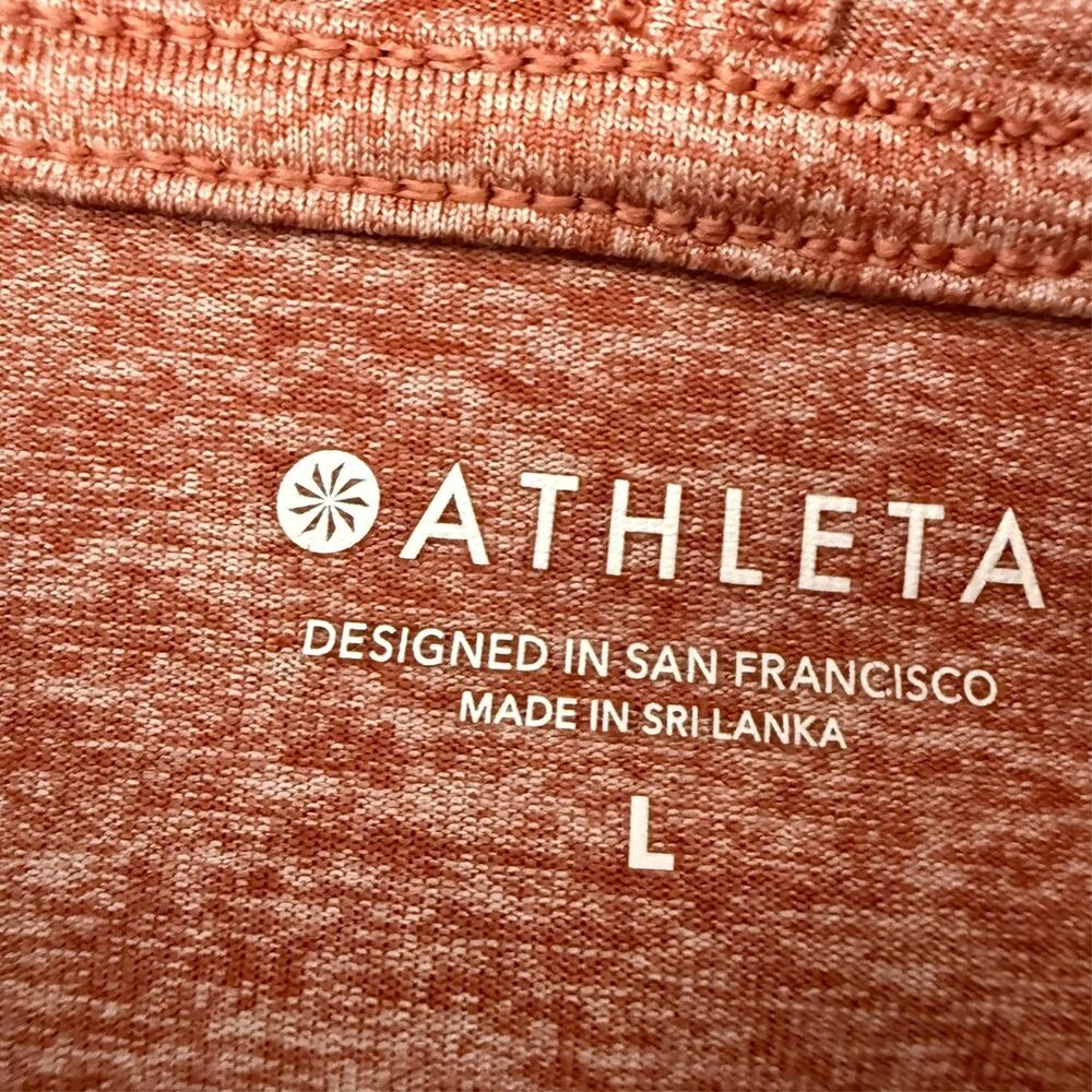 Athleta Uptempo Hoodie Sweatshirt Womens Large Cameo Orange Athleisure 382882 - Picture 11 of 13